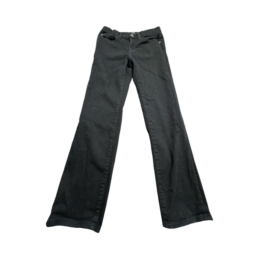Gap Jeans‎ Girls 12 Black Stretch Straight Denim Pants Classic School Uniform